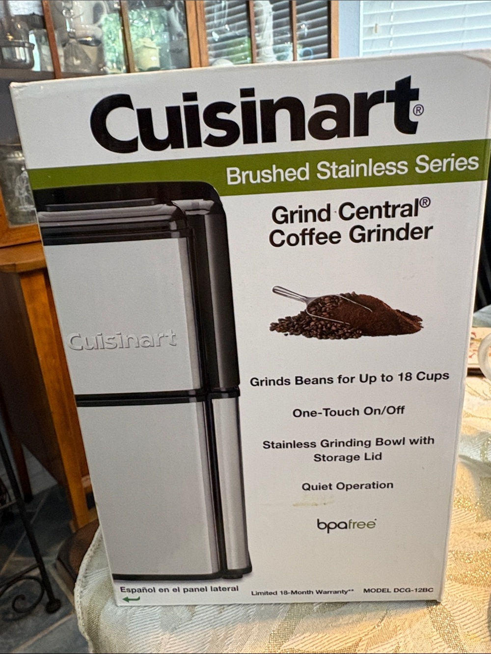 Cuisinart Brushed Stainless Steel Coffee Grinder - Silver & Black